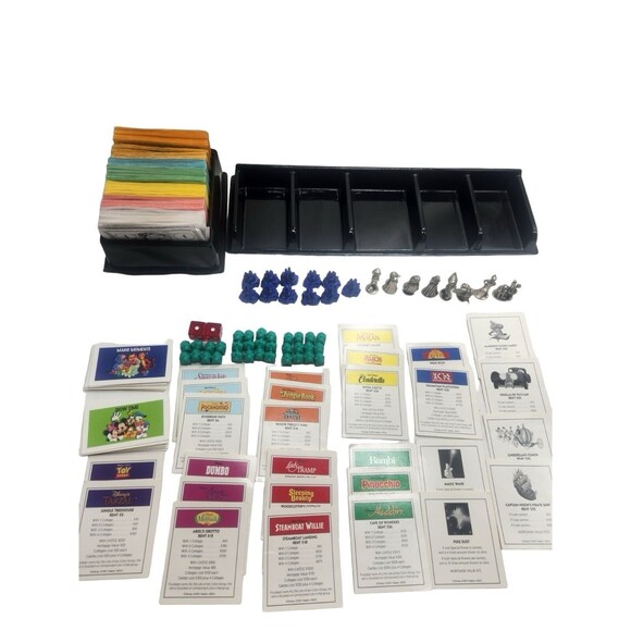 Disney Monopoly Board Game  Great Conditon 2001 Vintage Minus Rule Book - Picture 2 of 7